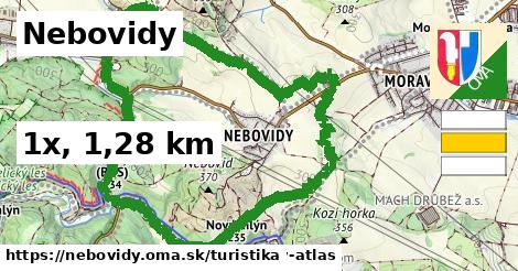 Nebovidy Turistické trasy  