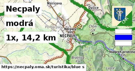 Necpaly Turistické trasy modrá 