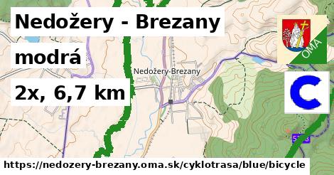 Nedožery - Brezany Cyklotrasy modrá bicycle