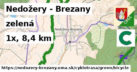 Nedožery - Brezany Cyklotrasy zelená bicycle