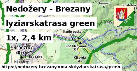 Nedožery - Brezany Lyžiarske trasy zelená 