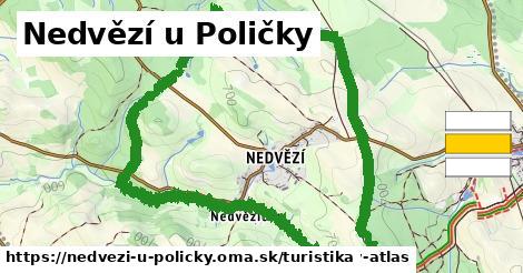 Nedvězí u Poličky Turistické trasy  