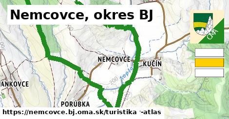 Nemcovce, okres BJ Turistické trasy  