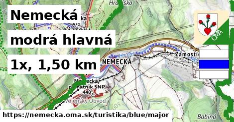 Nemecká Turistické trasy modrá hlavná