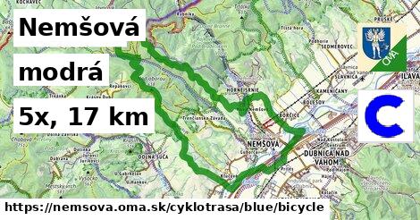 Nemšová Cyklotrasy modrá bicycle
