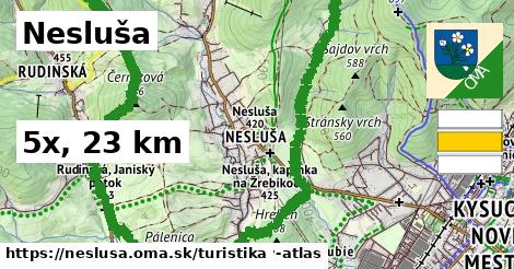 Nesluša Turistické trasy  