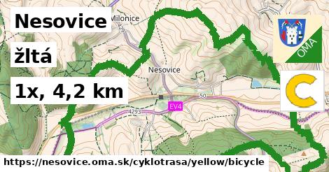Nesovice Cyklotrasy žltá bicycle