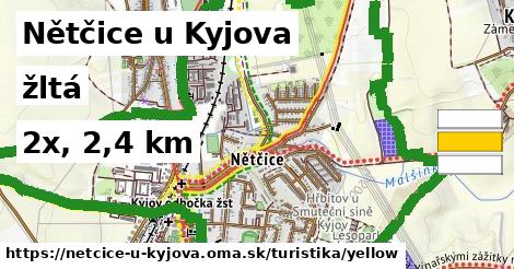 Nětčice u Kyjova Turistické trasy žltá 