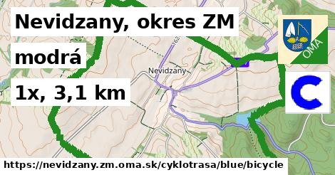 Nevidzany, okres ZM Cyklotrasy modrá bicycle