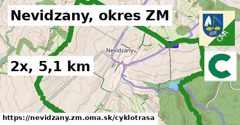 Nevidzany, okres ZM Cyklotrasy  