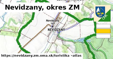 Nevidzany, okres ZM Turistické trasy  