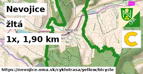 Nevojice Cyklotrasy žltá bicycle