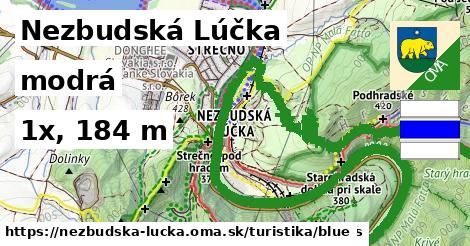 Nezbudská Lúčka Turistické trasy modrá 