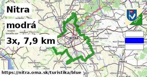 Nitra Turistické trasy modrá 