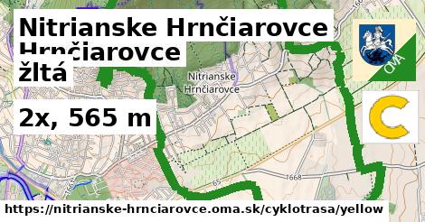 Nitrianske Hrnčiarovce Cyklotrasy žltá 