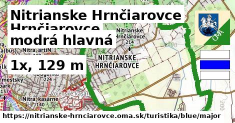 Nitrianske Hrnčiarovce Turistické trasy modrá hlavná