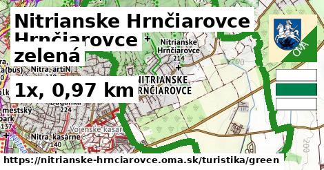 Nitrianske Hrnčiarovce Turistické trasy zelená 