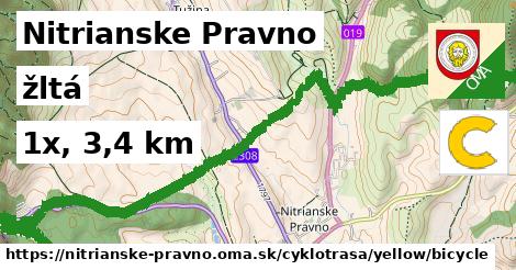 Nitrianske Pravno Cyklotrasy žltá bicycle