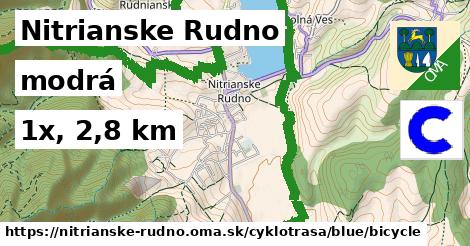 Nitrianske Rudno Cyklotrasy modrá bicycle