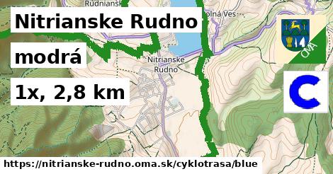 Nitrianske Rudno Cyklotrasy modrá 