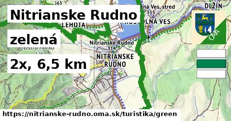 Nitrianske Rudno Turistické trasy zelená 