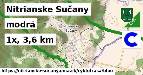 Nitrianske Sučany Cyklotrasy modrá 