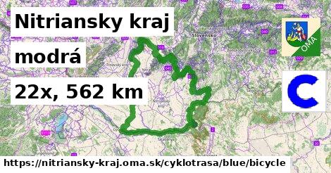 Nitriansky kraj Cyklotrasy modrá bicycle
