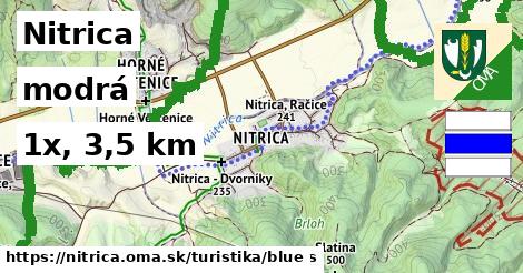 Nitrica Turistické trasy modrá 