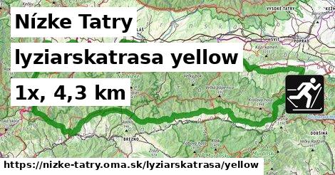 Nízke Tatry Lyžiarske trasy žltá 