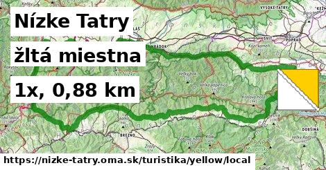 Nízke Tatry Turistické trasy žltá miestna