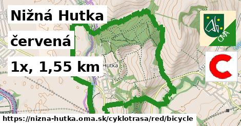 Nižná Hutka Cyklotrasy červená bicycle