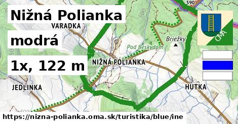 Nižná Polianka Turistické trasy modrá iná