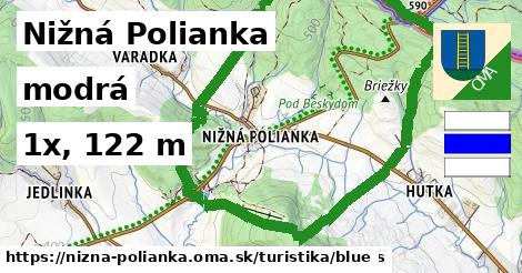 Nižná Polianka Turistické trasy modrá 