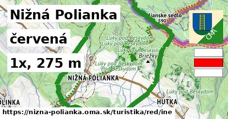 Nižná Polianka Turistické trasy červená iná