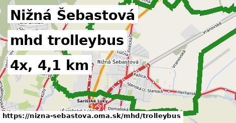 Nižná Šebastová Doprava trolleybus 