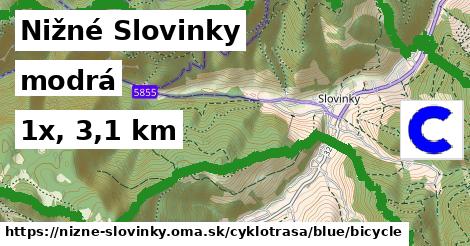 Nižné Slovinky Cyklotrasy modrá bicycle