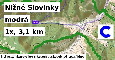 Nižné Slovinky Cyklotrasy modrá 