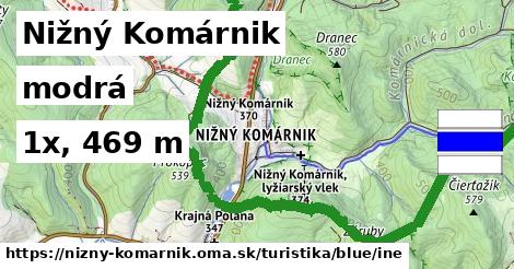 Nižný Komárnik Turistické trasy modrá iná