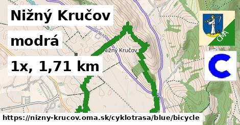 Nižný Kručov Cyklotrasy modrá bicycle