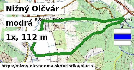 Nižný Olčvár Turistické trasy modrá 