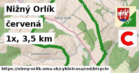 Nižný Orlík Cyklotrasy červená bicycle