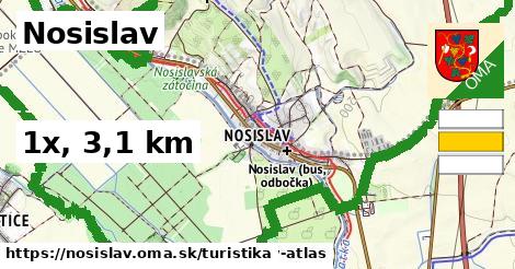 Nosislav Turistické trasy  