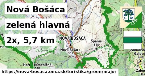 Nová Bošáca Turistické trasy zelená hlavná