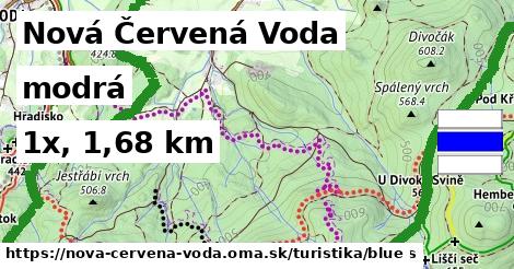 Nová Červená Voda Turistické trasy modrá 