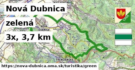 Nová Dubnica Turistické trasy zelená 