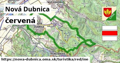 Nová Dubnica Turistické trasy červená iná