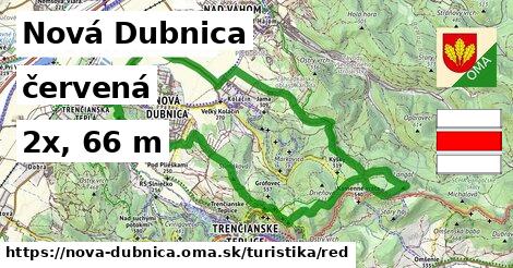 Nová Dubnica Turistické trasy červená 