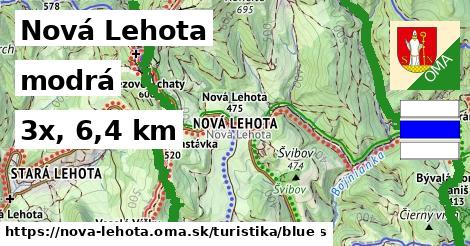 Nová Lehota Turistické trasy modrá 