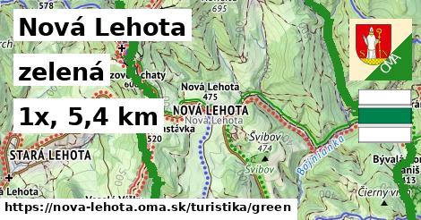 Nová Lehota Turistické trasy zelená 