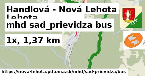 Handlová - Nová Lehota Doprava sad-prievidza bus